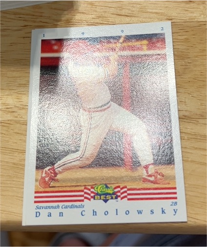 1992 Classic Best #1 Dan Cholowsky — front