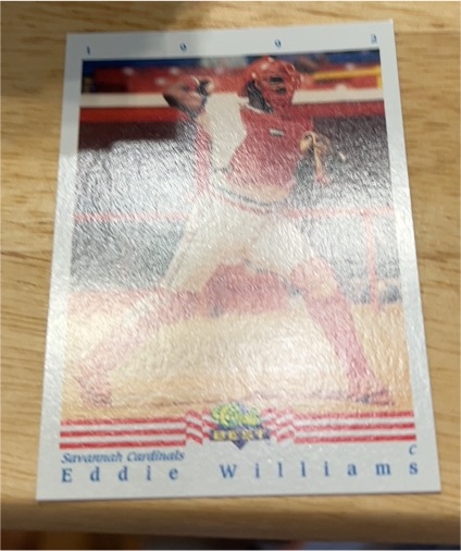 1990 Leaf #1 Eddie Williams — front