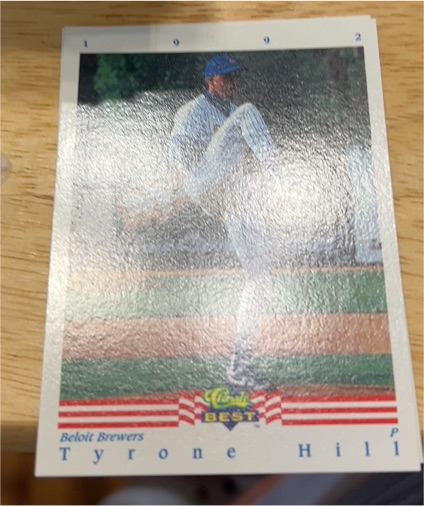 1992 Classic Best #1 Tyrone Hill — front