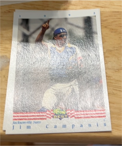 1993 Classic #1 Jim Campanis — front