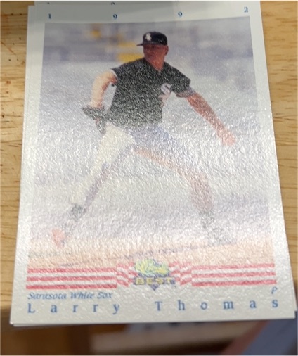 1992 Leaf #P-1 Larry Thomas — front