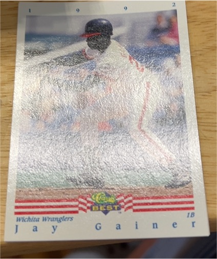 1992 Classic Best #1B Jay Gainer — front