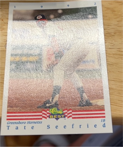 1992 Classic/Best #1 Tate Seefried — front