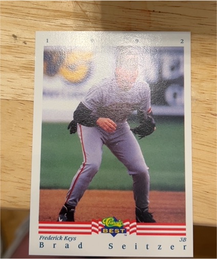 1992 Classic Best #1 Brad Seitzer — front