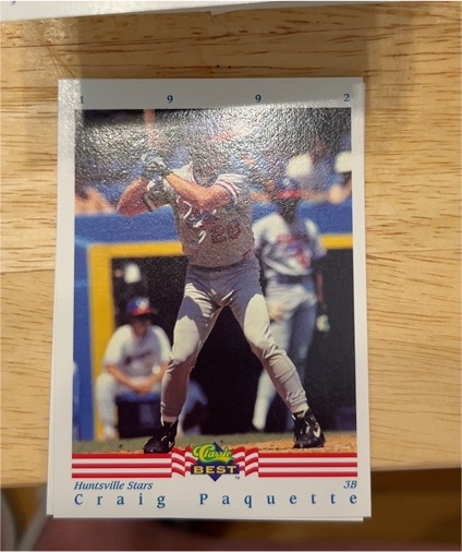 1992 Classic Best #992 Craig Paquette — front