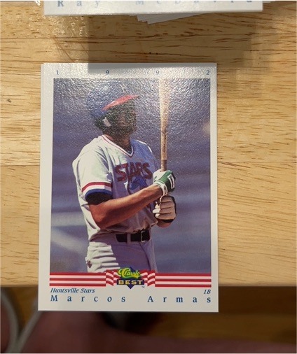 1992 Classic Best #1B Marcos Armas — front