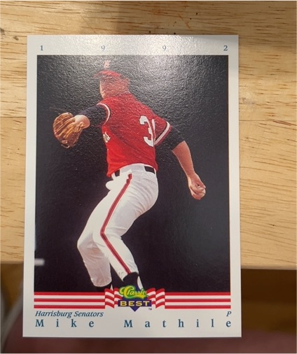 1992 Classic Best Baseball #1 Mike Mathile — front