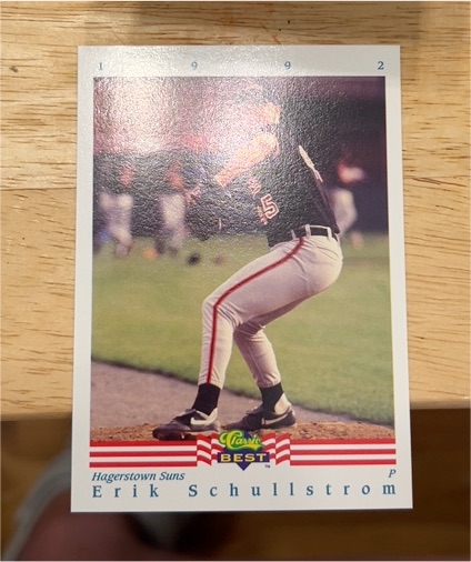 1992 Classic Best #1 Erik Schullstrom — front