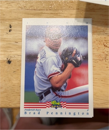 1992 Classic Best #2 Brad Pennington — front