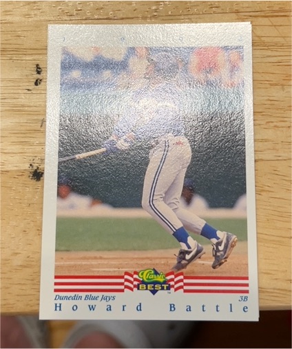1992 Classic Best #3B Howard Battle — front