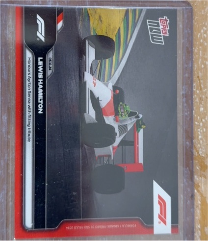 2024 Topps Now Formula 1 #68 Lewis Hamilton Honours Ayrton Senna — front