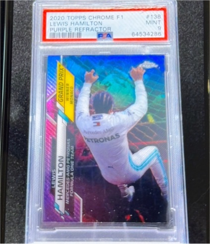 2020 Topps Chrome Formula 1 #138 Lewis Hamilton Purple Refractor — front