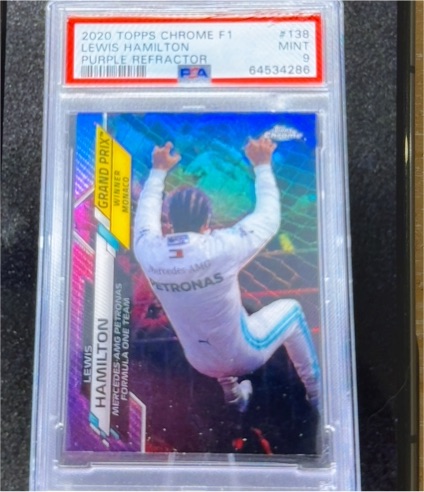 2020 Topps Chrome F1 #138 Lewis Hamilton Purple Refractor — front