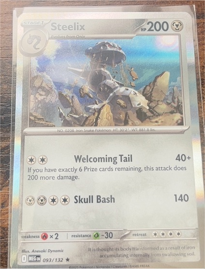 2025 Pokémon Mega Evolution #093 Steelix — front