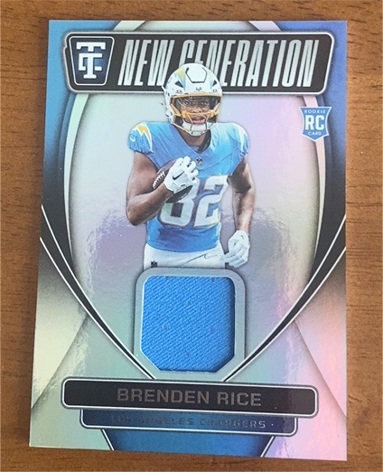 2024 Panini Totally Certified New Generation Jerseys #NGJ-BRE Brenden Rice — front