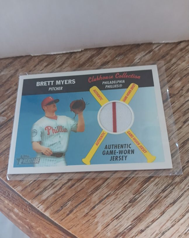 2004 Topps Heritage Clubhouse Collection Relics #BM Brett Myers Jersey — front
