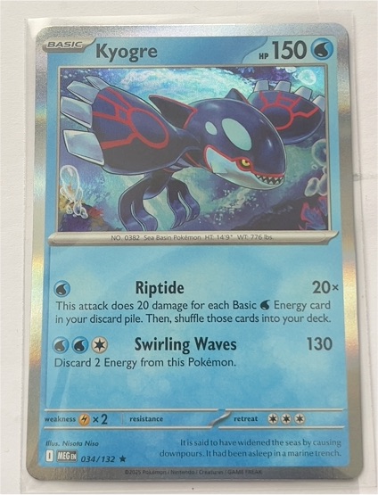 2025 Mega Evolution #034 Kyogre — front