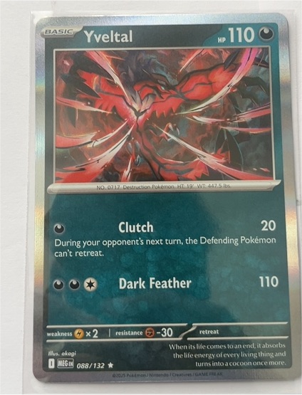 2025 Pokémon TCG Mega Evolutions #088 Yveltal — front