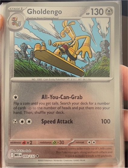 2025 Pokémon Mega Evolution #099 Gholdengo — front
