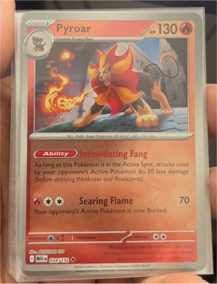 2025 Pokémon Mega Evolution #024 Pyroar — front