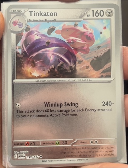 2025 Pokémon ME01: Mega Evolution #098 Tinkaton — front
