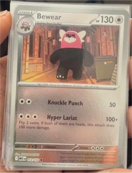 2025 Pokémon Mega Evolution #112 Bewear — front