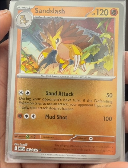 2025 Pokemon Mega Evolution #069 Sandslash — front