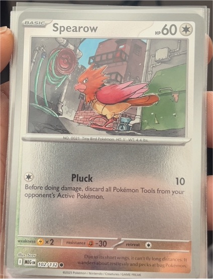 2025 Pokémon Mega Evolution #102 Spearow — front