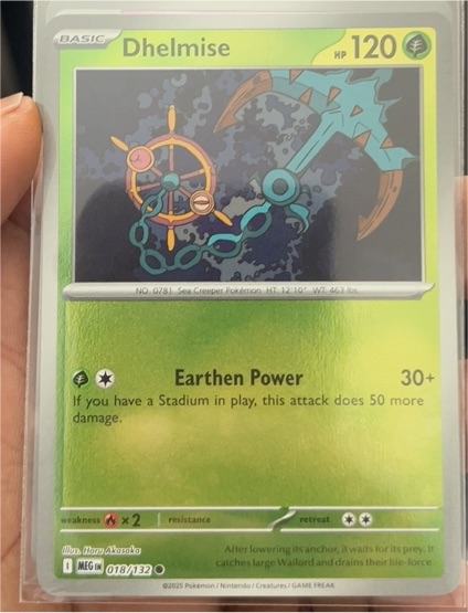 2025 Pokémon Mega Evolution #018 Dhelmise — front