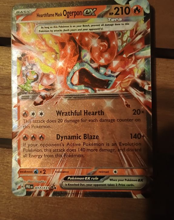 2024 Pokemon TCG SV: Prismatic Evolutions #017 Hearthflame Mask Ogerpon ex — front