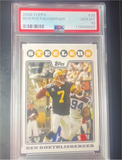 2008 Topps #20 Ben Roethlisberger — front
