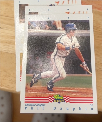 1992 Classic Best #1 Phil Dauphin — front