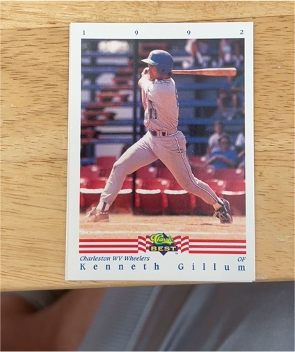 1992 Classic Best #58 Kenneth Gillum — front