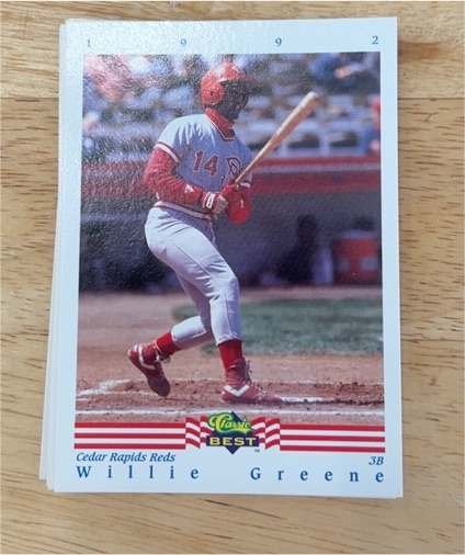 1992 Classic Best #1992 Willie Greene — front