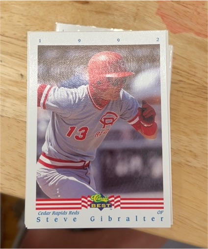 1992 Classic Best #1 Steve Gibralter — front