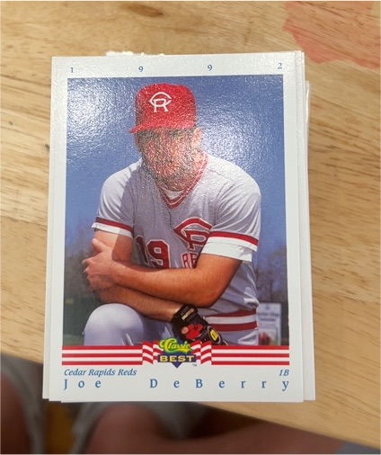 1992 Classic Best #1 Joe DeBerry — front