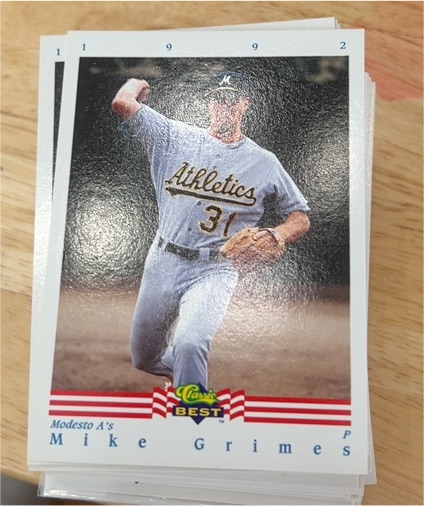 1992 Classic Best #1 Mike Grimes — front