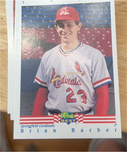 1992 Classic Best #268 Brian Barber — front