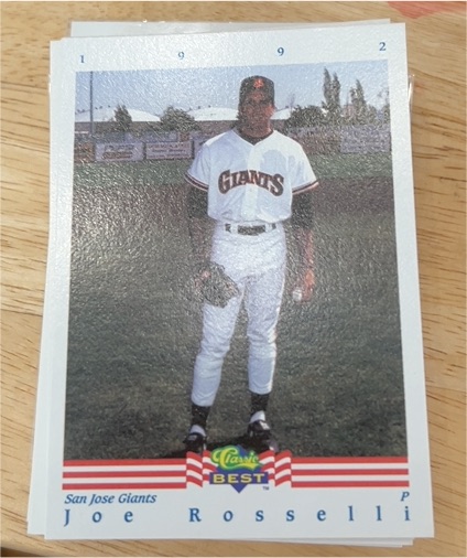 1992 Classic Best #1 Joe Rosselli — front