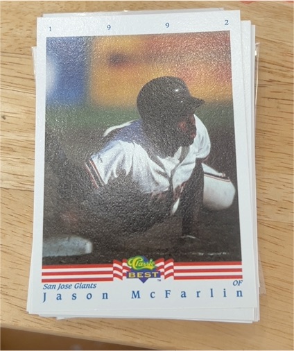 1992 Classic Best #1 Jason McFarlin — front