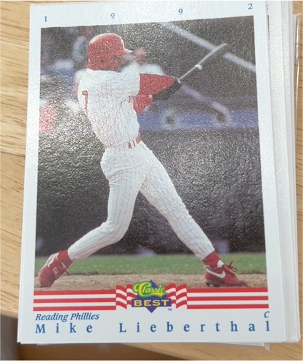 1992 Classic Best #231 Mike Lieberthal — front