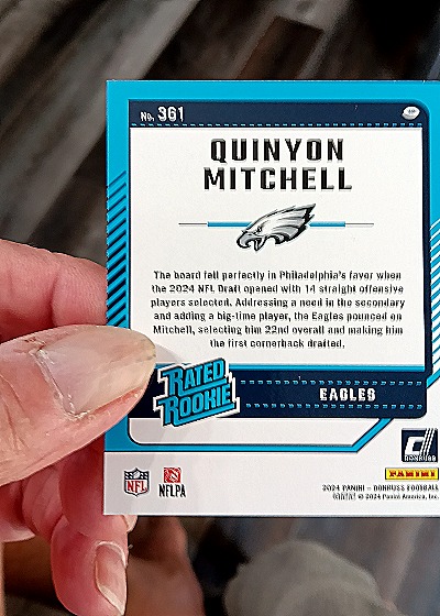 2024 Panini Donruss Rated Rookie #361 Quinyon Mitchell — back