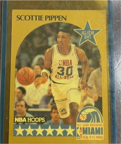 1990 NBA Hoops #9 Scottie Pippen All-Star East — front