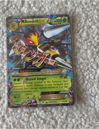 Pokémon TCG XY Black Star Promo XY158 M Beedrill EX — front