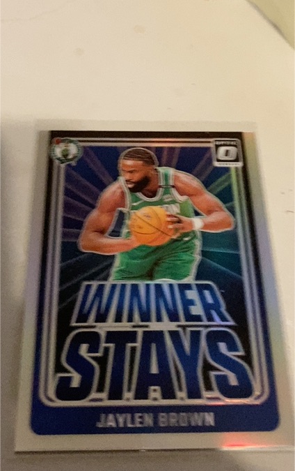 2024-25 Panini Donruss Optic #7 Jaylen Brown Winner Stays — front