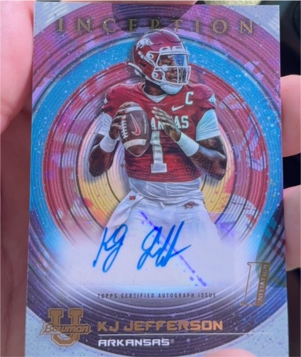 2022-23 Bowman University Inception #BIA-KJN KJ Jefferson — front