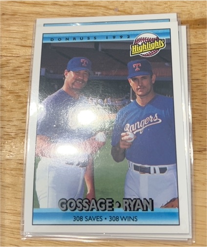 1992 Donruss #555 Nolan Ryan & Rich Gossage — front