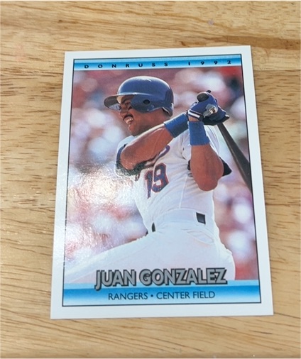 1992 Donruss #393 Juan Gonzalez — front