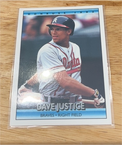 1992 Donruss #327 Dave Justice — front