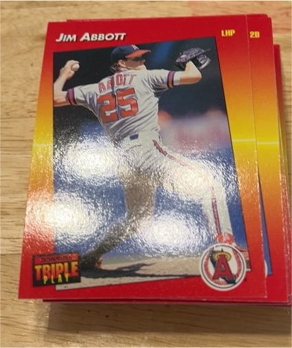 1992 Donruss Triple Play #204 Jim Abbott — front